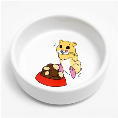 Миска керамическая для грызунов «Хомячок» 80 мл 8.5×3 см