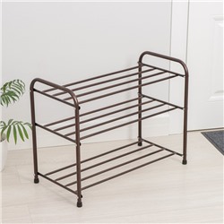 Подставка для обуви, 3 яруса, 65×32×48.5 см, цвет медный антик