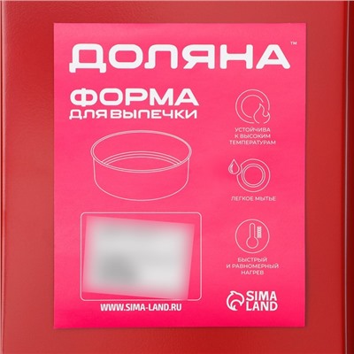 Противень Доляна «Ренард. Прямоугольник», 25×17×3 см, антипригарное покрытие, красный