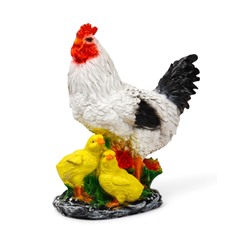 Садовая фигура из полистоуна «Курица с цыплятами», 33×17×25 см
