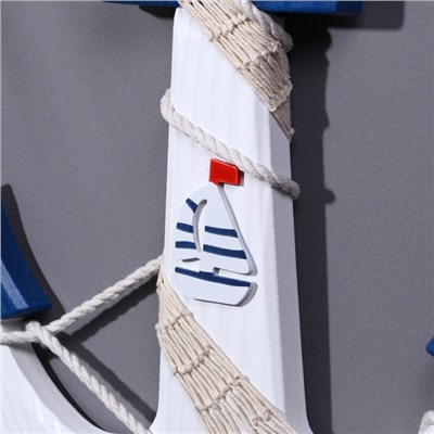 Настенный крючок декоративный «Якорь», дерево, 39×32 см