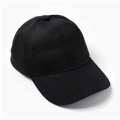 Кепка «Бейсболка» детская, цвет черный, размер 52-54