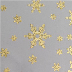 Пленка глянцевая новогодняя «Снежинки», золото, 0.7×8.2 м, 40 мкм, 200 г