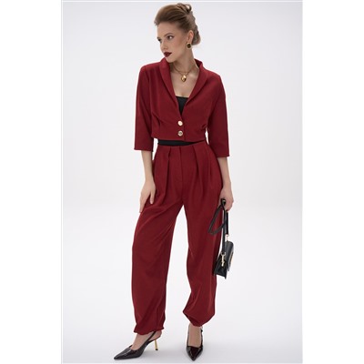 Короткий пиджак Джуди (бордовый)