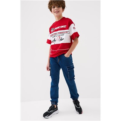 Брюки текстильные джинсовые для мальчиков PLAYTODAY, 1241593