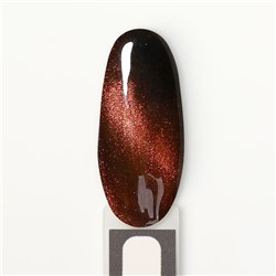 Гель лак для ногтей, кошачий глаз, трехфазный, 8 мл, LED/UV, красный (06)