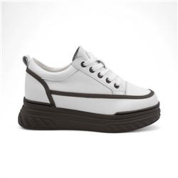 Кроссовки из натуральной кожи P65-2 белые