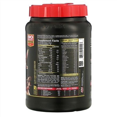 ALLMAX Nutrition, Isoflex, чистый изолят сывороточного протеина (фильтрация ИСП частицами, заряженными ионами), со вкусом шоколада, 907 г (32 унции)