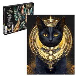 Картина по номерам с поталью 40х50 см "ЕГИПЕТСКАЯ КОШКА" живопись с красками и кистью 71287 Феникс