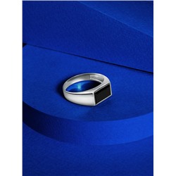 Печатка из серебра с фианитом родированная 3302720р