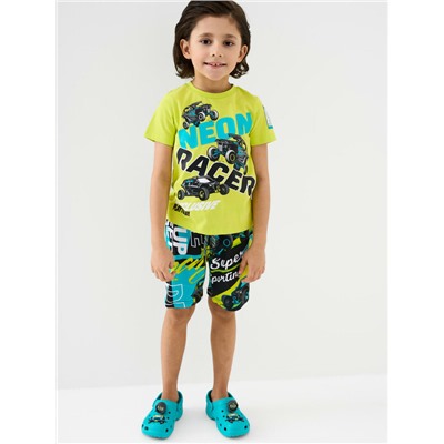 Комплект трикотажный для мальчиков: фуфайка (футболка), шорты