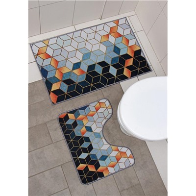 Коврик для ванны и туалета 2шт #23103907
