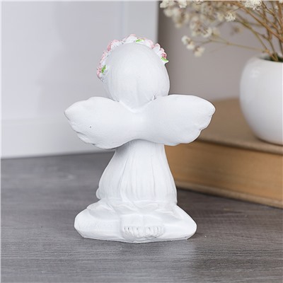 Фигурка Ангел 9 см / TD-102 /уп 2/144/розовые цветы