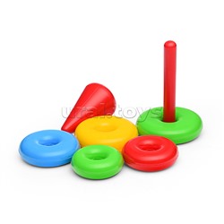 Пирамида 5 колец с наконечником, в сетке