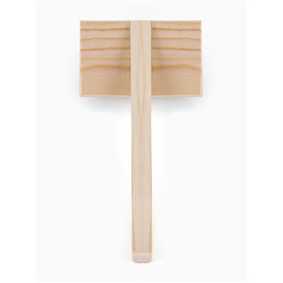 Щетка - пуходёрка ZOONIK, 85×55 мм, полукруглая, большая, дерево