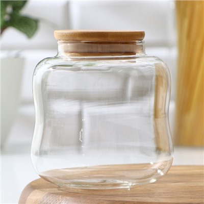 Банка стеклянная для сыпучих продуктов «Эко. Изгиб», 700 мл, 10.5×11.5 см