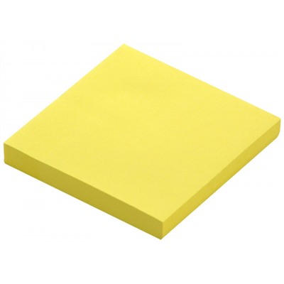 Бумага для заметок с клеевым краем 76х76 мм 100л желтый пастель без линовки IFSN7676-YP inФОРМАТ