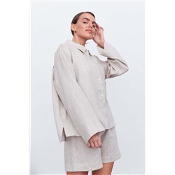 Рубашка короткая  S021_LBGE/Светло-бежевый