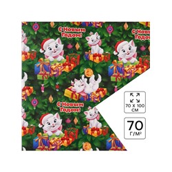 Упаковочная бумага «Кошечка», 70×100 см
