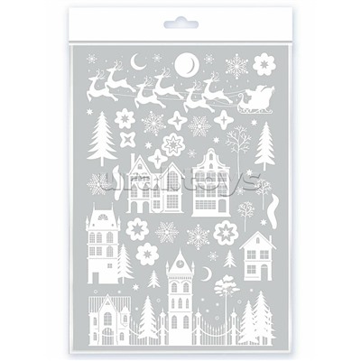 Декоративные наклейки. Статические. Белый город (30х45 см)