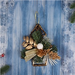 Украшение ёлочное «Зимнее волшебство. Ажурная ветка на ёлке», новогоднее, 20×18 см