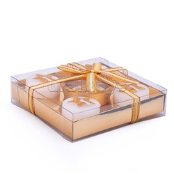 Набор свечей с подсвечником "Золотая звёздочка" (5шт.)