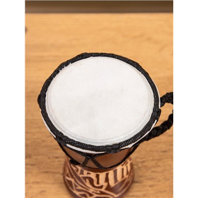 Сувенирный музыкальный инструмент барабан джембе «Светлый», 12×9×9 см, МИКС