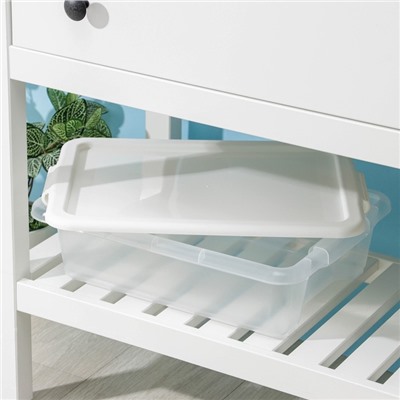 Контейнер для хранения Porter, 8 л, 41×31×11 см, с крышкой, слоновая кость
