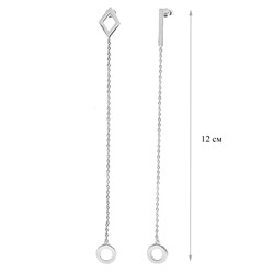 Серьги из серебра без вставки, Ю-27066р (1)
