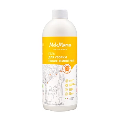 Средство для уборки после животных MeloMama, гель, мятный свежий аромат, 0.5 л