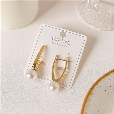 Серьги коллекция "Xuping" покрытие позолота, вставка: искусственный жемчуг, арт.004.057