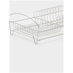 Сушилка для тарелок и кружек с поддоном, 39×25×12 см, хром