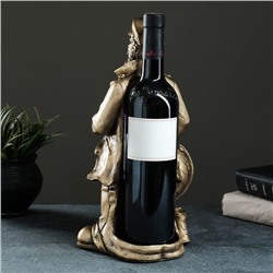 Подставка для бутылки «Капитан с глобусом», 35×22×18 см, под бронзу с позолотой