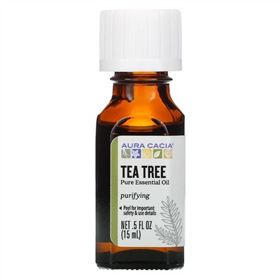 Aura Cacia, чистое эфирное масло, чайное дерево, 15 мл (5 жидк. унций)