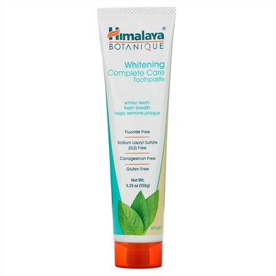 Himalaya, Botanique, отбеливающая зубная паста Simply Mint, 5,29 унций (150 г)