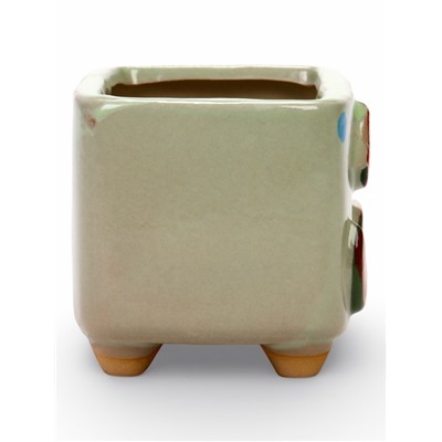 Декоративный горшок для цветов «Арбуз», 10.5×7.5×8 см, керамический, Greengo