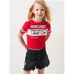 Шорты текстильные джинсовые для девочек