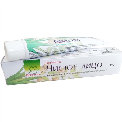 Oxford Herbextra Herbal Anti Acne Cream Chistoe Litso 30g / Крем Против Угревой Сыпи и Прыщей "Чистое Лицо" 30 г