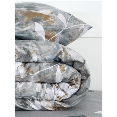 Постельное бельё 1.5-спальное LoveLife «Цветение» Brown line, микрофибра