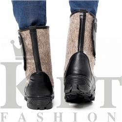 Сапоги мужские войлочные Мансур, на липучках, литая подошва