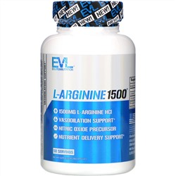 EVLution Nutrition, L-аргинин 1500, 100 капсул