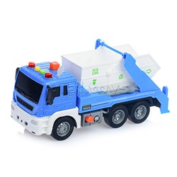 Машина "Мусоровоз" 1:16 (свет, звук) в коробке (синий)