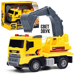 Машина "Экскаватор" 1:20 (свет, звук) в коробке