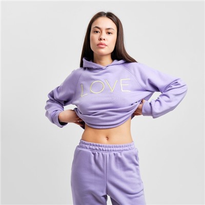 Костюм женский (толстовка, брюки) MIST Love, размер 44-46, лиловый