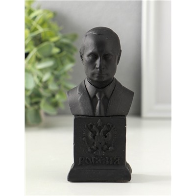 Бюст «Путин В.В.», гипс, 12×6 см, графит