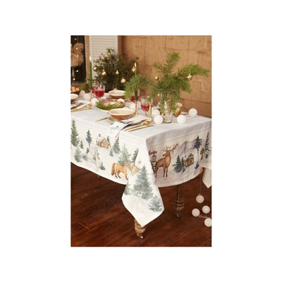 Скатерть новогодняя «Этель» Forest animals, 150×110 ±2 см с ГМВО, 100% хлопок, саржа 190 г/м²