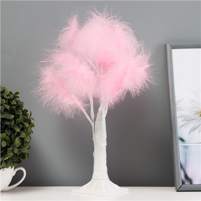 Ночник «Перья» LED розовый 17×18×35 см