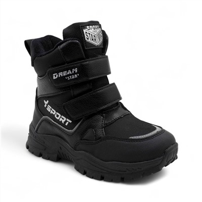 Ботинки мембранные на меху А6675-21 черные