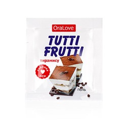 Саше гель-смазки Tutti-frutti со вкусом тирамису - 4 гр.