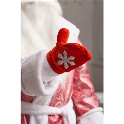 Карнавальный костюм «Дед Мороз», шуба, шапка, варежки, борода, 52-54, рост 180